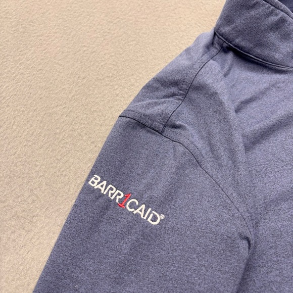 Rhoback Mens XL Quarter Zip Pullover Navy Blue Golf Performance Company Logo - Picture 3 of 10